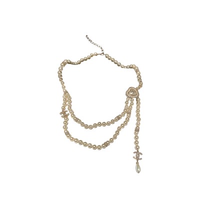 CHANEL DOUBLE C LOVE DOUBLE LAYER PEARL WAIST CHAIN 